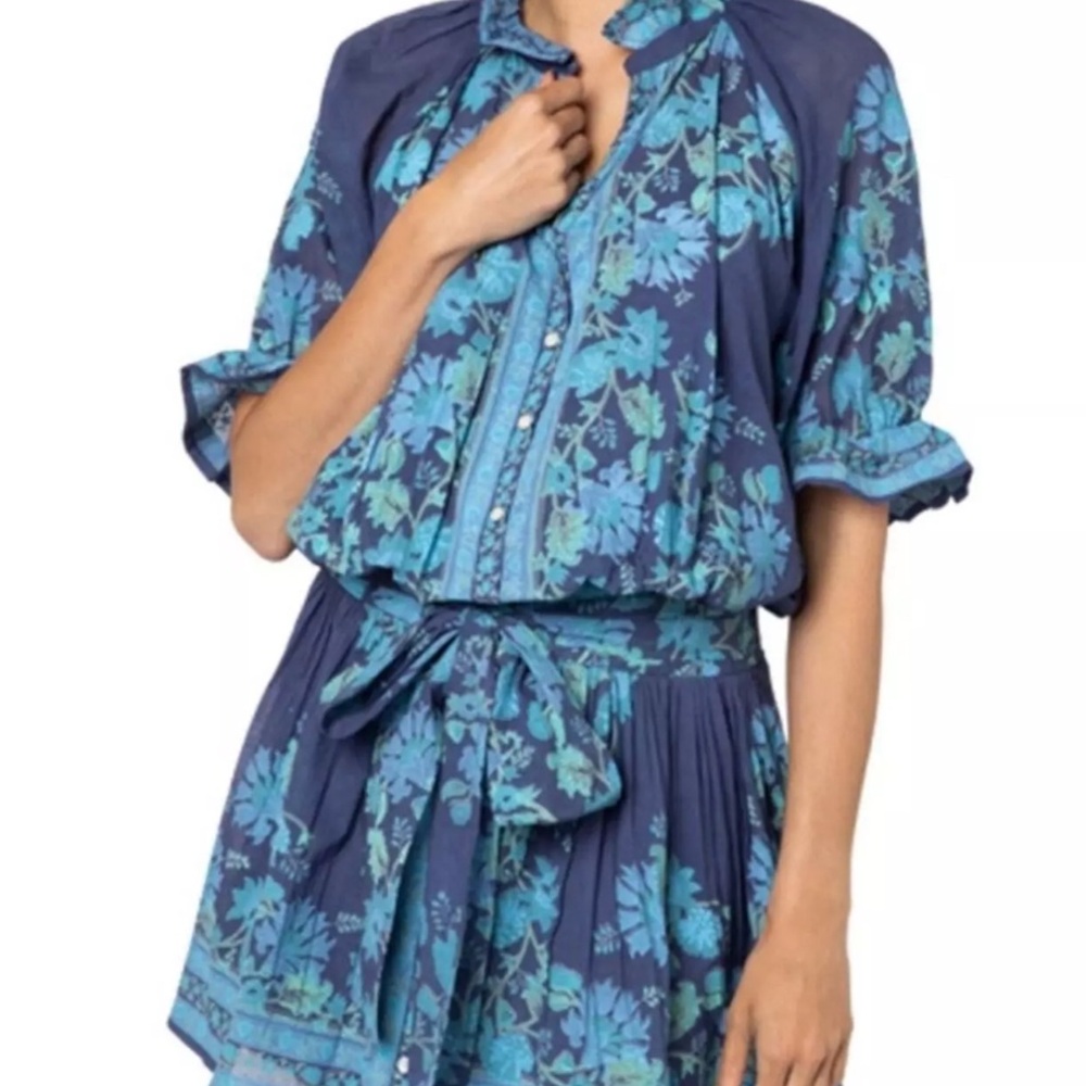 Juliet Dunn Blue Floral Dress